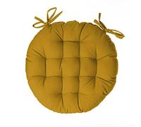 Atmosphera Créateur d'intérieur - Galette de Chaise Ronde Leana 38cm Ocre OCRE G