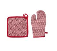 Créateur d'intérieur - Gant & Manique Imprimé "Olia" 32cm Rouge