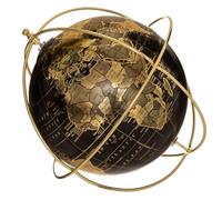 Atmosphera Globe terrestre Flower Factory H. 21 cm Métal