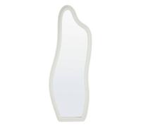 Atmosphera - Grand Miroir Mural Emily - Blanc, 160 x 57 cm, Cadre en Bois, Forme Asymétrique - pour Entrée, Chambre, Dressing