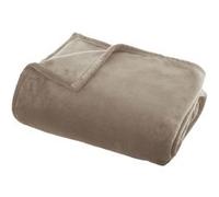 Atmosphera - Grand plaid en Flanelle uni - 180x130 cm - Beige Lin Beige, Lin G