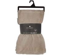 Plaid ""Ollis"" flanelle beige 180x230cm - Atmosphera createur d'interieur