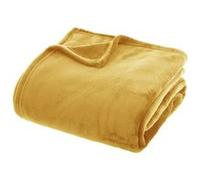 Atmosphera – Couverture en flanelle – Ocre – 180 x 230 cm