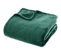 Atmosphera - Grand Plaid en flanelle uni - 230x180 - Vert émeraude Vert G