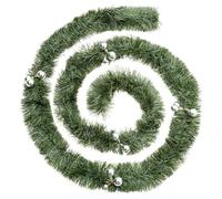 Atmosphera - Guirlande de noël verte boules argent en plastique d10 x 270cm