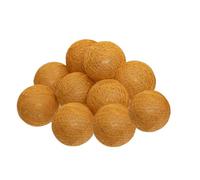 Atmosphera - Guirlande décorative 10 Boules Moutarde LED D 6 cm et L 165 cm
