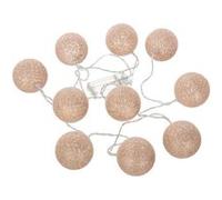 Atmosphera - Guirlande LED 10 boules - Rose glitter - SHINI Orange G