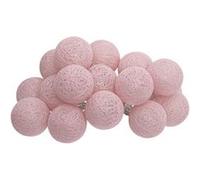 Atmosphera Guirlande LED à piles 16 boules Ø 3,5 cm Rose pâle