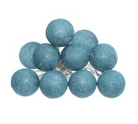 Guirlande Led 10 Boules 165cm Bleu Canard