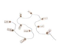 Atmosphera - Guirlande LED à pile - 10 fleurs - verre - L165 cm