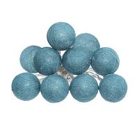 Atmosphera - Guirlande led à pile Tara 10 boules lumineuses L165cm - Bleu
