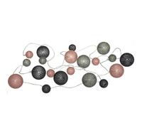 Atmosphera - Guirlande LED à pile Wond - 20 boules - coton - L210 cm