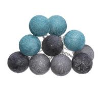 Atmosphera - Guirlande LED à piles 10 boules - Bleu canard