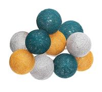 Atmosphera - Guirlande LED à piles 10 boules - Moutarde