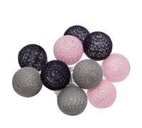Atmosphera - Guirlande LED à piles 10 boules - Rose