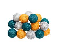 Atmosphera Guirlande LED à Piles TARA TROPI - 16 Boules Ø 3,5 cm - Or