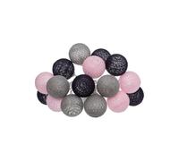 Atmosphera - Guirlande led pile 16 boules pinky d3,5cm