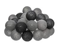 Atmosphera - Guirlande Led Secteur 20 Boules Assortiments D 6 Box - Gris/noir