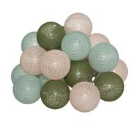 Atmosphera - Guirlande Led Secteur 20 Boules Assortiments D 6 Box - Vert/rose