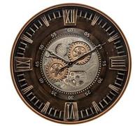 Horloge avec mécanisme en métal - Diam 59 cm - Marron