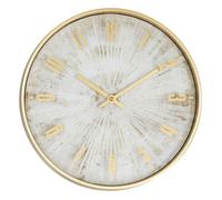 Atmosphera - Horloge effet patiné - Diam 30 cm - Gris et doré