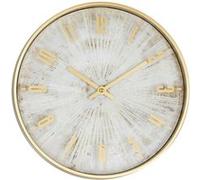Horloge effet patiné - Diam 30 cm - Gris et doré