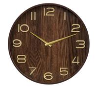 Atmosphera - Horloge en bois - Diam 55 cm - Marron