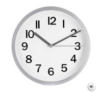 Atmosphera - Horloge en Plastique - D22 cm - Argent