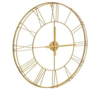Atmosphera – Horloge murale vintage effet 3D métal doré Ø70 cm