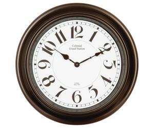 Atmosphera Horloge Ilan à moulures en plastique - Diamètre de 40 cm