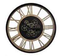 Atmosphera Horloge Paul en métal et bois avec mécanisme - diamètre 57 cm