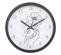 Atmosphera - Horloge Timo en Verre D30cm Noir et Blanc