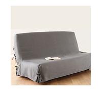 Atmosphera - Housse de clic-clac - Coton - Gris Clair - 140x200 cm