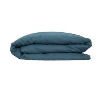 Atmosphera - Housse de couette 2 places en lin 260x240 - Bleu Canard Bleu G
