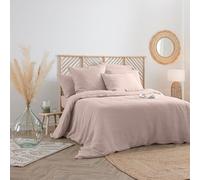Atmosphera - Housse de Couette Linah - Rose - Lin lavé 240x220 cm