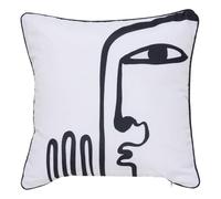 Atmosphera - Housse de Coussin d'extérieur Nolan 40x40cm déperlant Blanc
