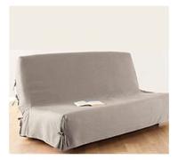 Atmosphera - Housse pour clic-clac à nouettes Olive - 140 x 200 cm - Couleur lin