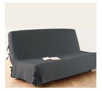 Atmosphera - Housse pour clic-clac à nouettes Olive - 140 x 200 cm - Gris foncé