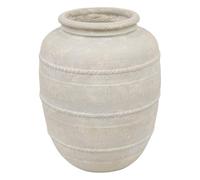 Atmosphera - Jarre Décorative Romia Blanche, H 46 cm, Style Antique, Fini Vieilli - Vase à Poser pour Salon, Entrée, Chambre