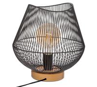 Atmosphera Jena Lampe de table filaire en métal noir - Hauteur 28 cm