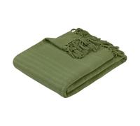 Atmosphera - Jeté de lit Anjali 230x250 Vert Kaki en Coton