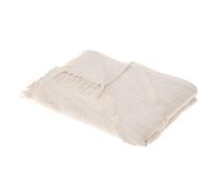 Atmosphera Jeté de lit Tuft Inca 130 x 180 cm en coton tufté Ivoire