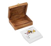Atmosphera - Jeu de cartes Odile - manguier et papier - Marron - 12x4 cm
