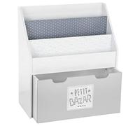 Atmosphera Kids - Bibliothèque enfant Petit Bazar - L. 62 x H. 70 cm - Gris - Petit Bazar Gris G