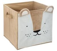 Atmosphera Kids - Boîte de rangement enfant design velours Douceur - L. 29 x l. 29 cm - Beige - Douceur Beige G