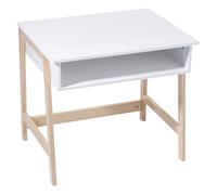 Atmosphera Kids - Bureau en bois enfant Douceur - L. 58 x H. 52 cm - Blanc