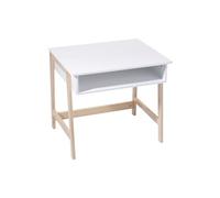 Atmosphera Kids - Bureau en bois enfant Douceur - L. 58 x H. 52 cm - Blanc