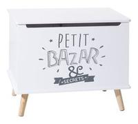 Atmosphera Kids - Coffre de rangement enfant Petit Bazar - L. 58 x H. 38 cm - Blanc - Petit Bazar
