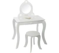 Atmosphera Kids Coiffeuse Enfant avec Tabouret Demoiselle - Blanc