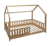 Atmosphera Kids - Lit cabane Bosco pour enfant - 90 x 190 cm - Marron